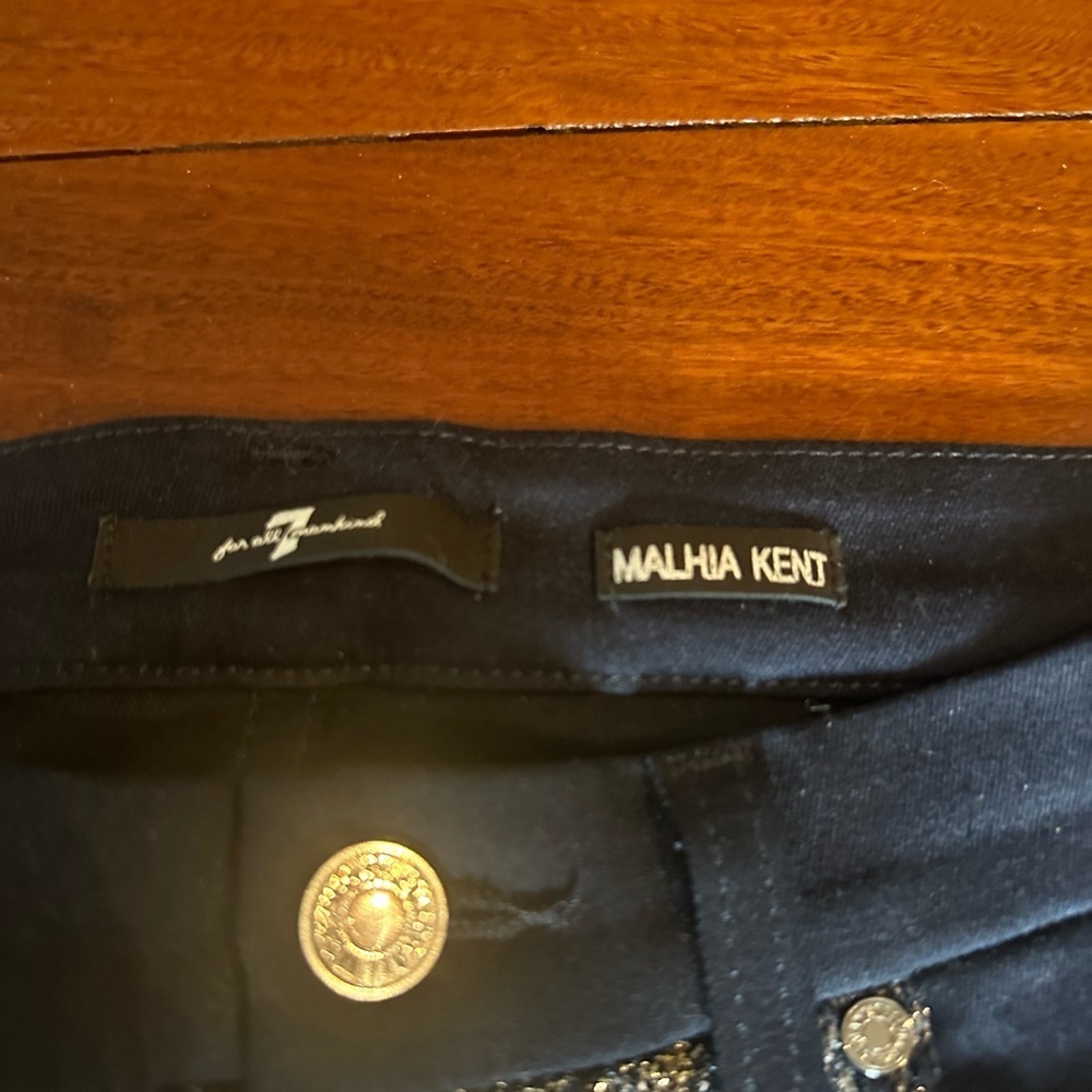 7 For All Mankind x Malhia Kent sparkle threaded denim - Picture 3 of 4